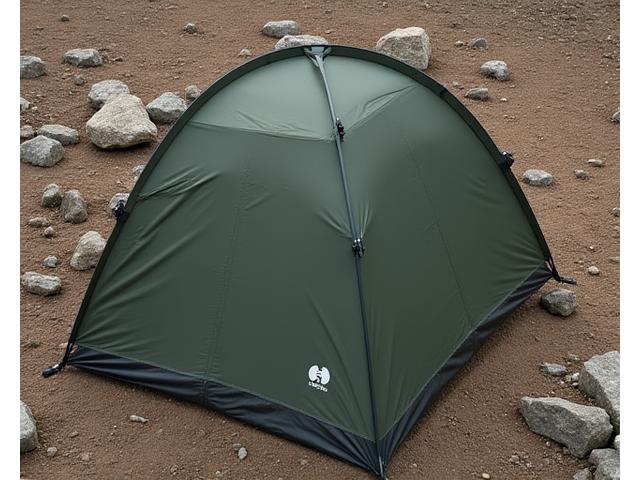 A durable tent footprint laid out flat on the ground, ready for a tent.
